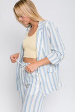 Load image into Gallery viewer, Love Tree Linen Woven Striped Blazer
