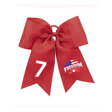 Load image into Gallery viewer, Freedom field hockey hair bow
