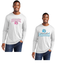 Load image into Gallery viewer, Shock travel basketball-youth long sleeve-white- athletic material
