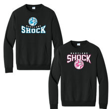 Load image into Gallery viewer, customized Shock travel basketball-pocket crewneck sweatshirt- black
