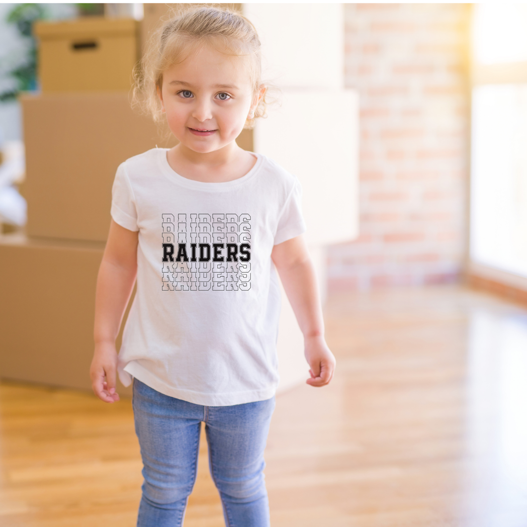 raider stack youth tee