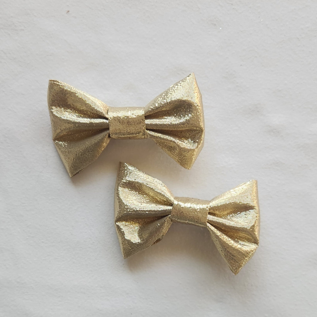 Gold Tiny Bow Two Pack