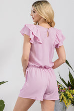 Load image into Gallery viewer, Celeste Full Size V-Neck Ruffled Ribbed Romper
