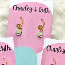 Load image into Gallery viewer, Mini Daisy Huggie Earrings
