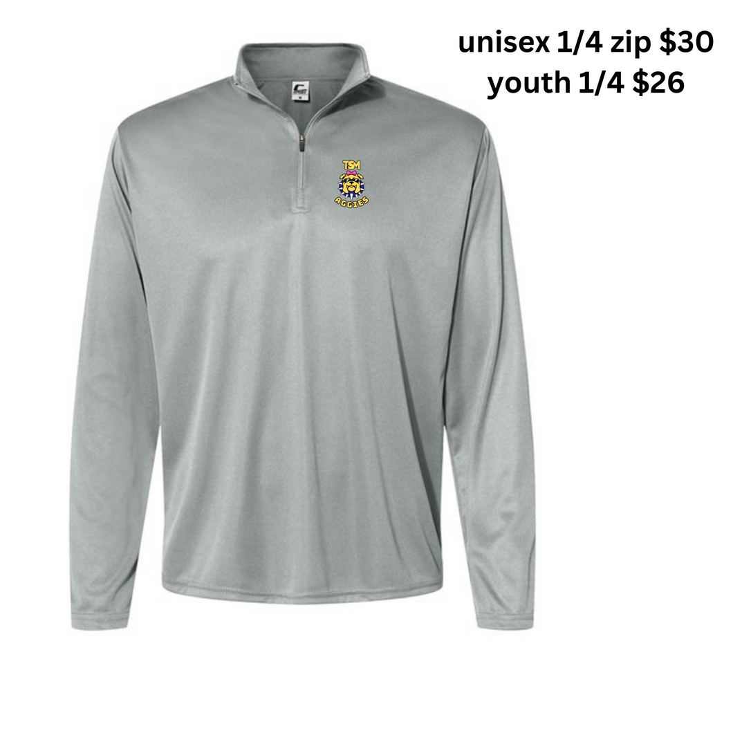 Aggie-1/4 zip adult unisex