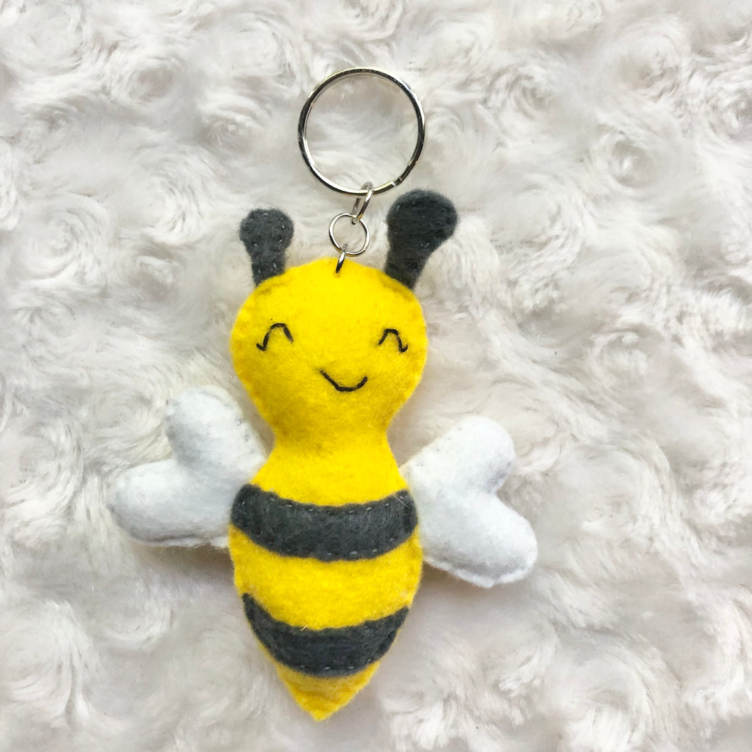 Felt Bee Keychain