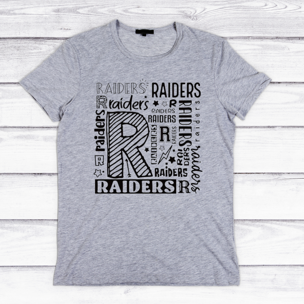 raider youth tee- multi