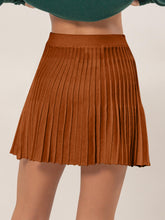 Load image into Gallery viewer, HYFVE High Waist Knit Pleated Flare Mini Skirt
