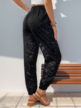 Load image into Gallery viewer, Pocketed Lace Elastic Waist Pants
