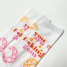 Load image into Gallery viewer, You Are A Fucking Gem -  Socks w/ A Gem Heart Design
