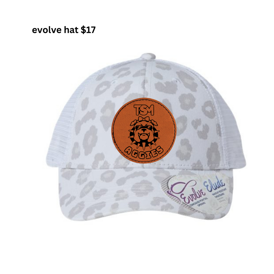 Aggie-white leopard hat