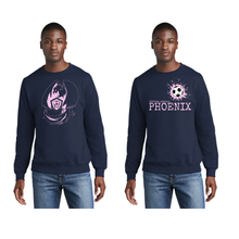 Load image into Gallery viewer, Port &amp; Company® Core Fleece Crewneck Sweatshirt Adult- CC Phoenix soccer
