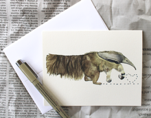 Load image into Gallery viewer, Sweet Treat-- Anteater Watercolor Cute Cardstock Card
