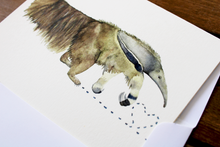 Load image into Gallery viewer, Sweet Treat-- Anteater Watercolor Cute Cardstock Card
