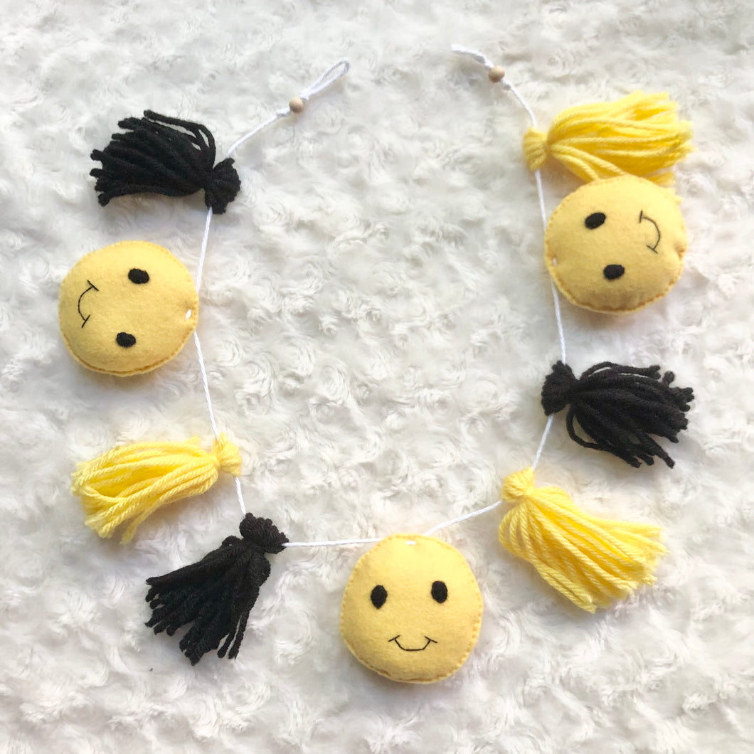 Yellow Happy Face Garland