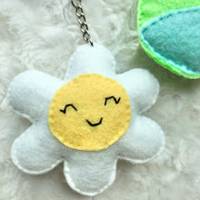 Load image into Gallery viewer, Felt Woodland Keychains- Frog, Daisy
