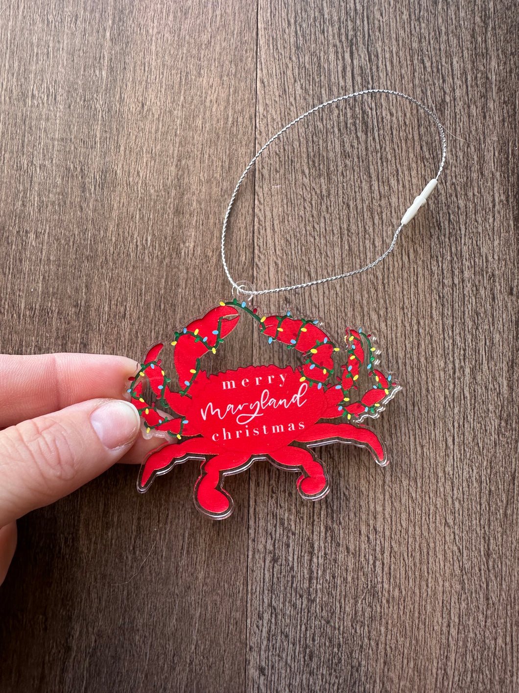 Merry Maryland Crab Double Sided Ornament