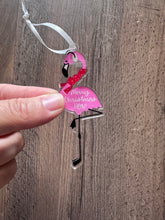 Load image into Gallery viewer, Merry Christmas Hon Flamingo Double Sided Ornament
