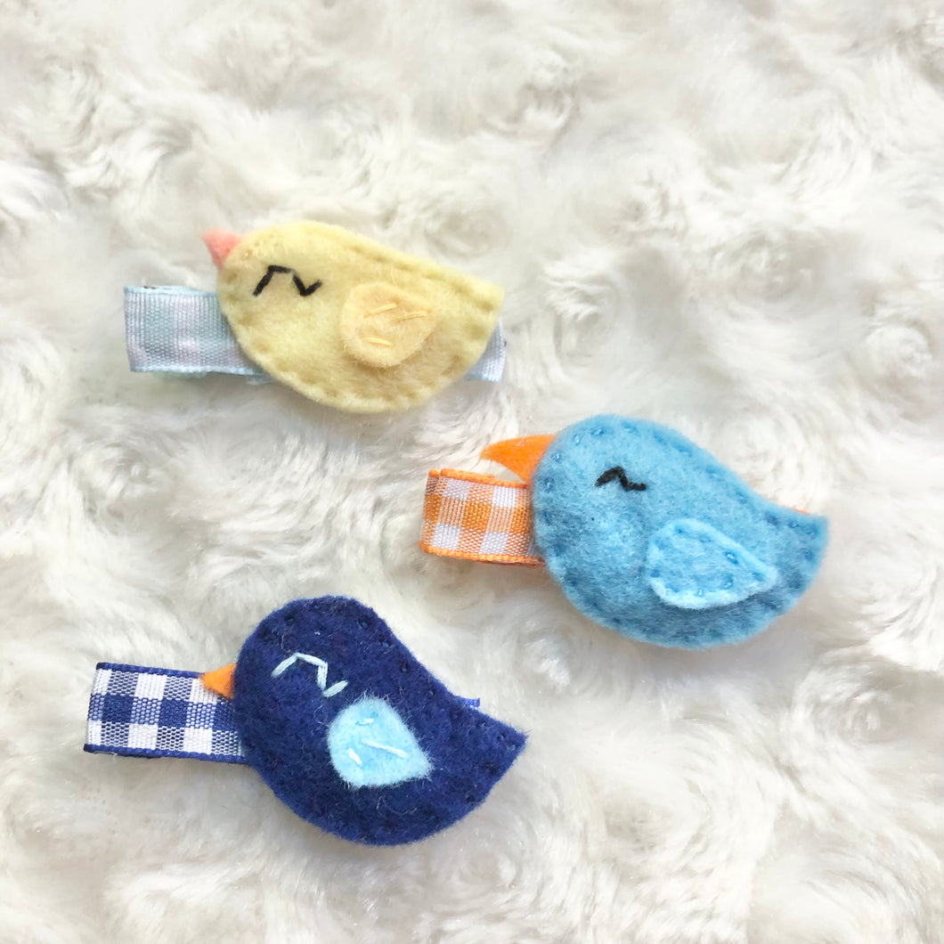 Felt Bird Hair Clips