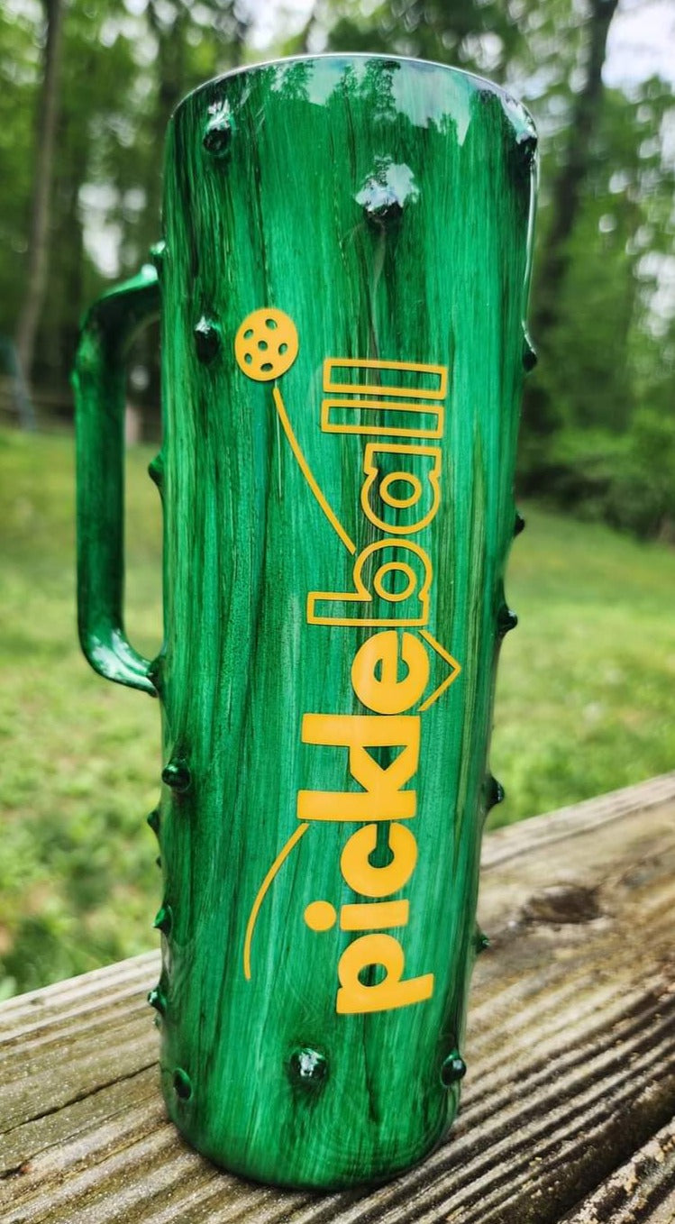 Pickle Pickleball Tumbler with Handle