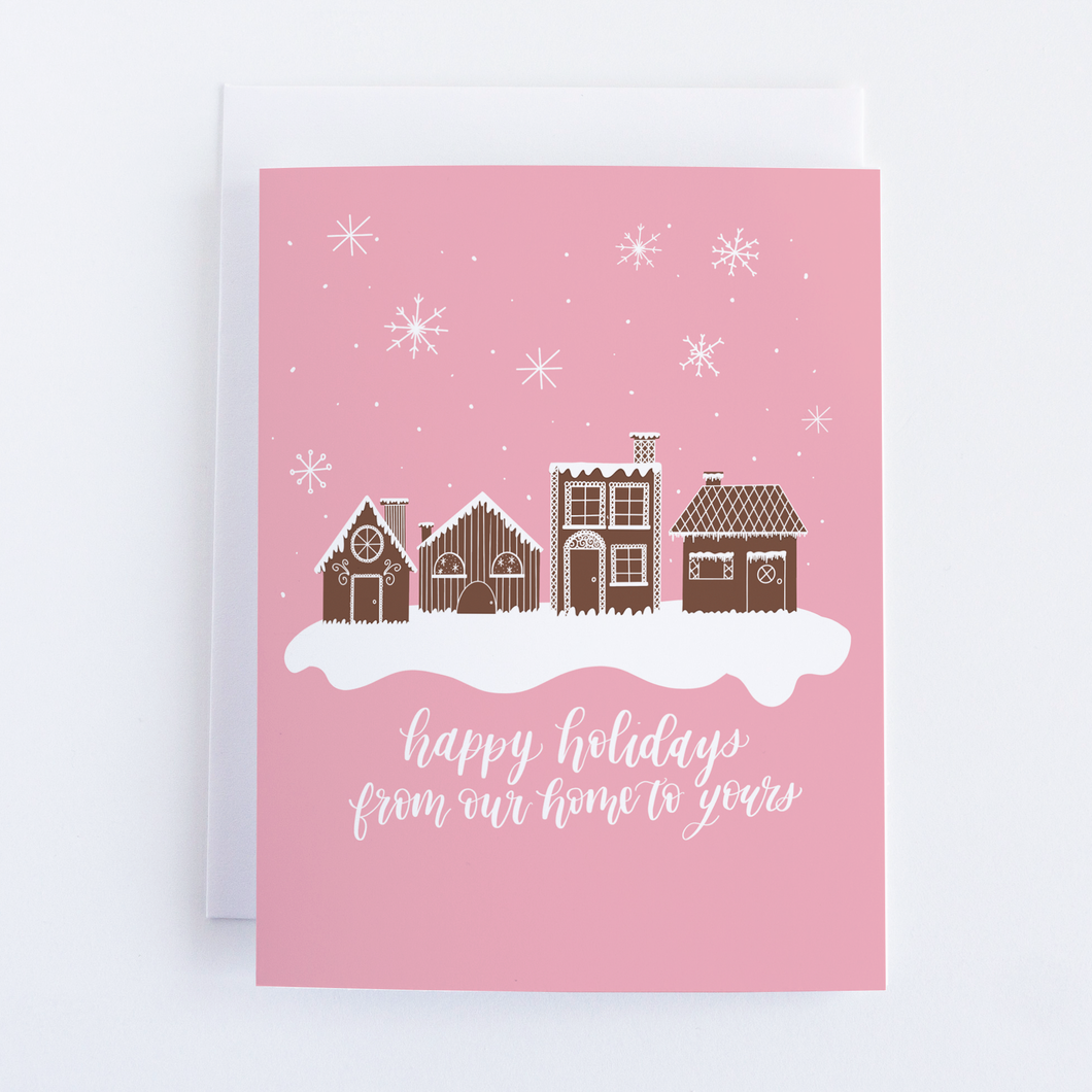 Gingerbread House Happy Holidays Card