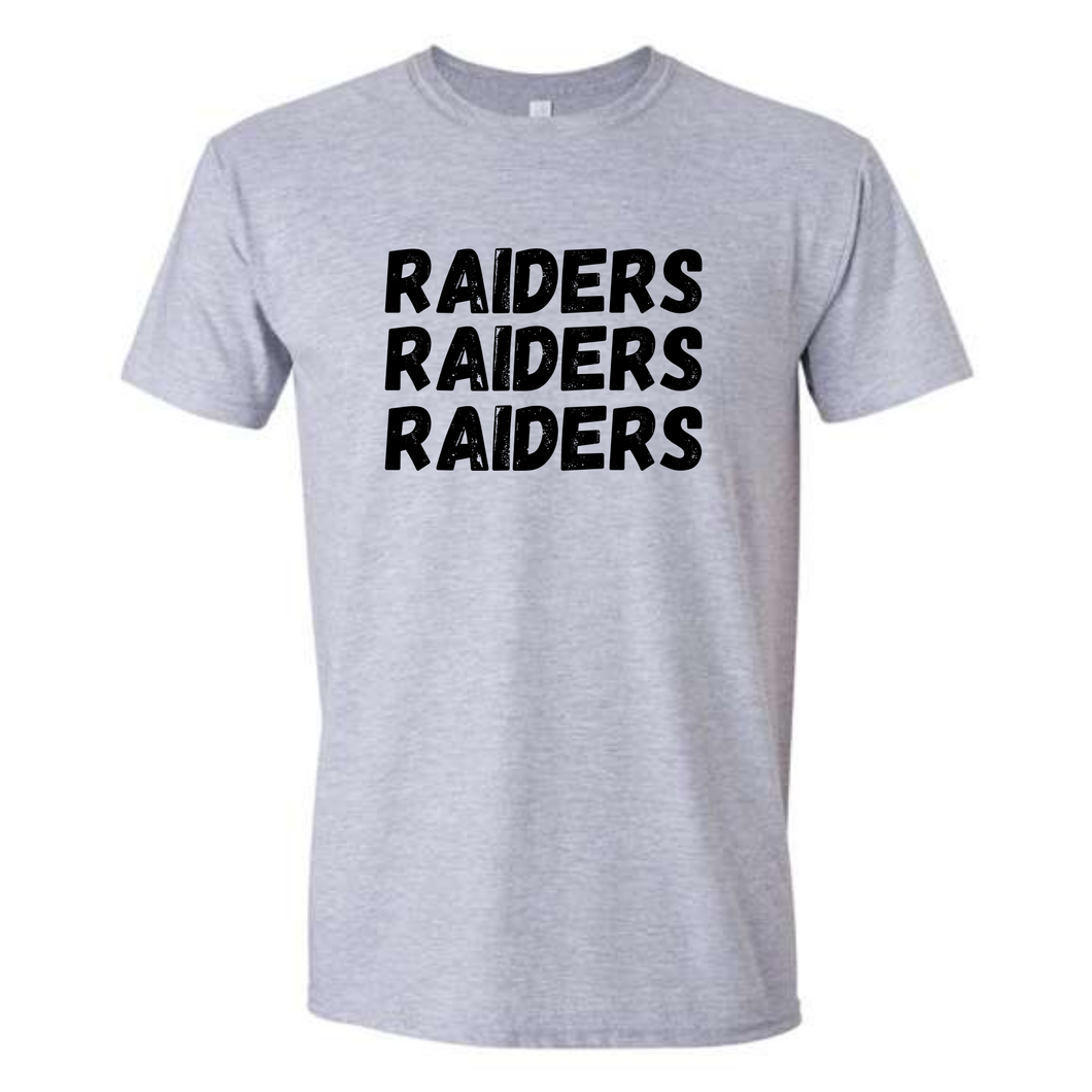 Raider apparel- distressed stack- tee, long sleeve, hoodie, crewneck