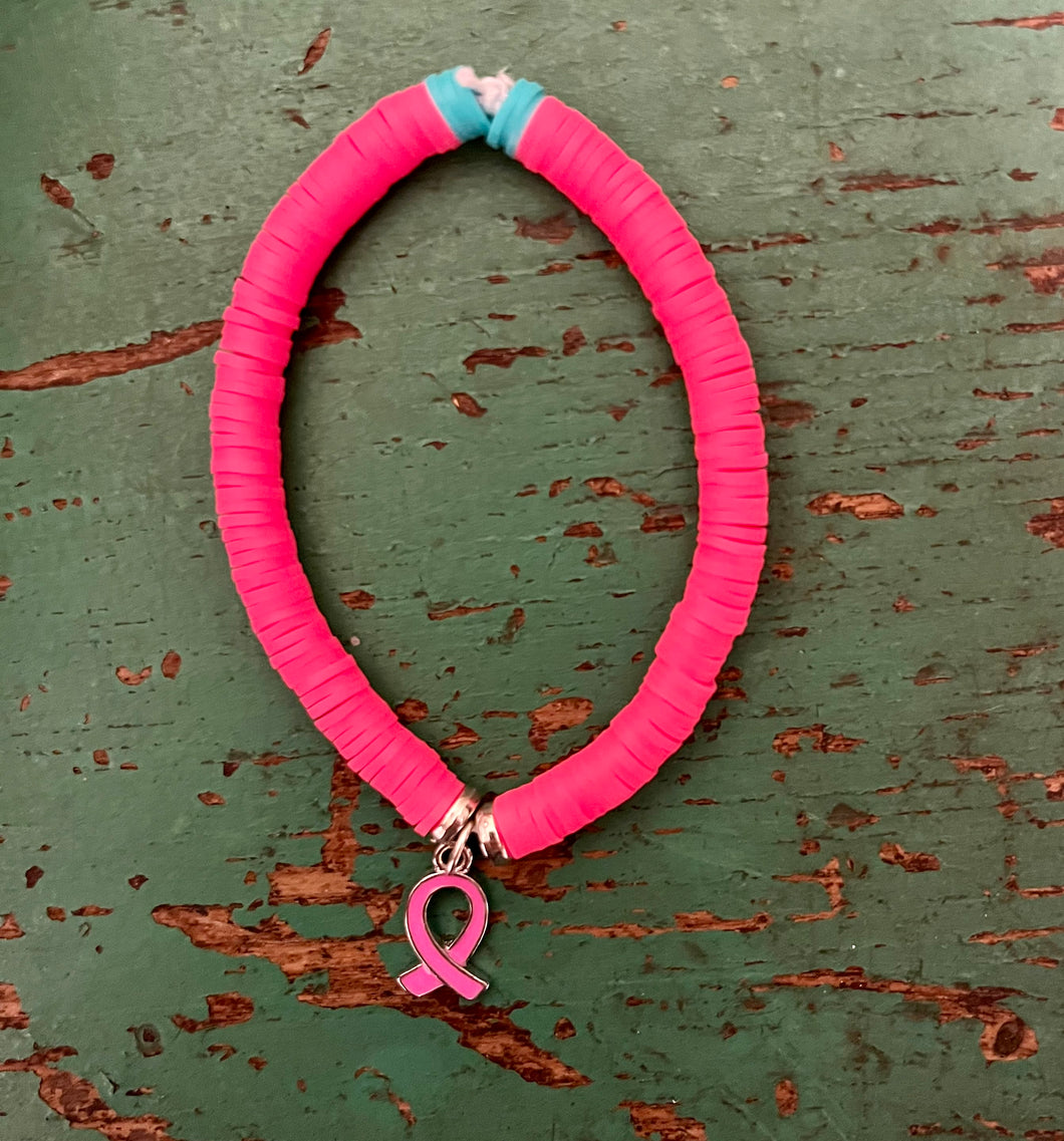 Breast Cancer Ribbon Bracelet