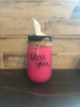 Load image into Gallery viewer, Hot pink mason jar tissue holder
