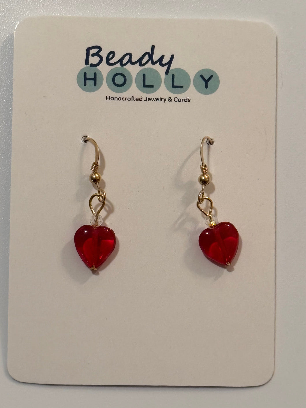 Petite Red Heart Earrings