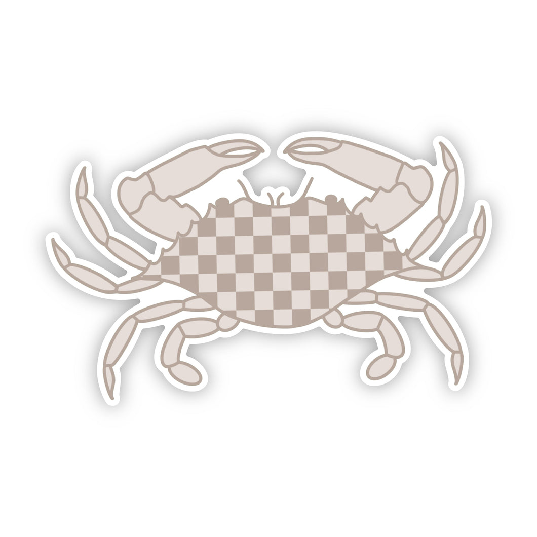 Neutral Checkered Crab Maryland Sticker