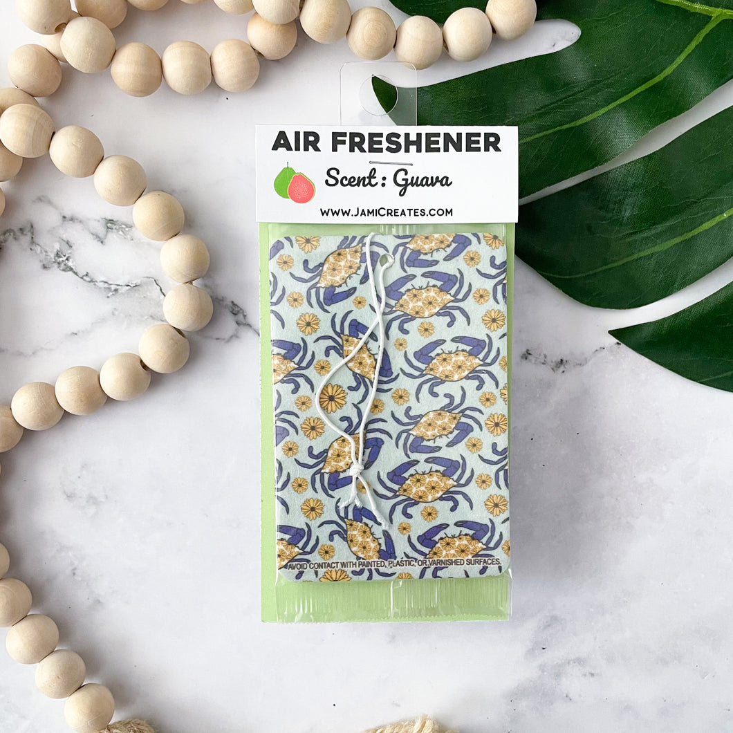 Blue Crab Air Freshener, Guava Scent