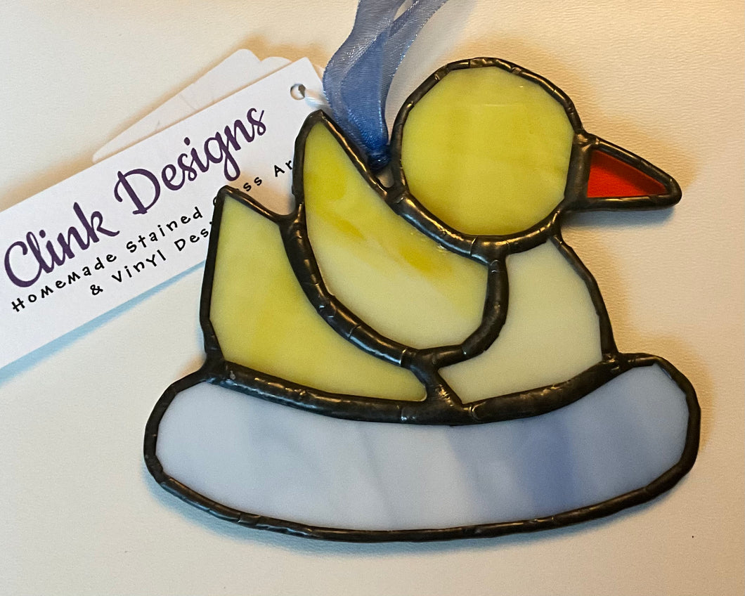 Rubber Ducky Stained Glass Sun-catcher