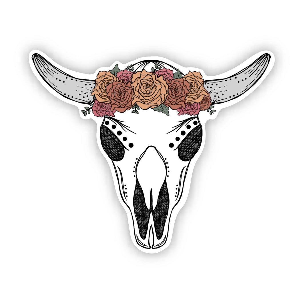 Longhorn Skull Sticker