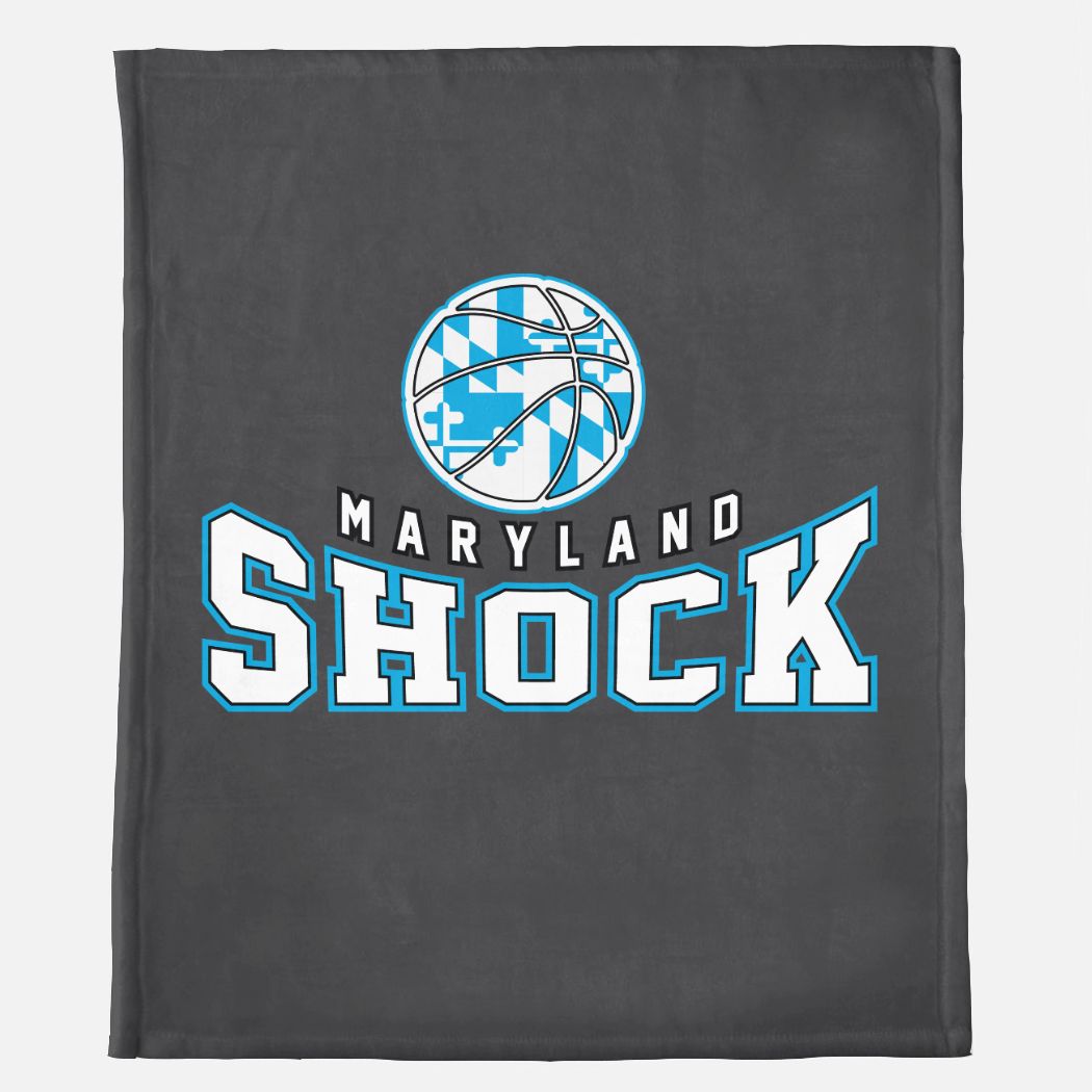 Maryland Shock- travel basketball blanket-blue logo