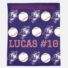 Load image into Gallery viewer, 9U RED-Sykesville Cyclones blanket fundraiser- PRE ORDER-CLOSED
