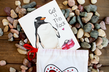 Load image into Gallery viewer, I Got You This Rock - Penguin Valentine&#39;s Day Card
