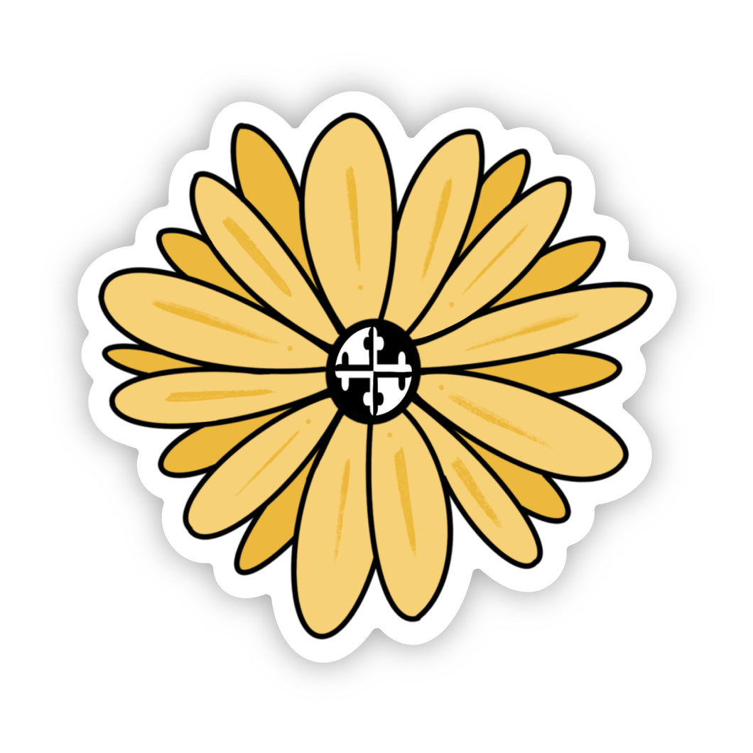 Maryland Black Eyed Susan Flag Center Sticker