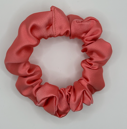 Coral Classic Satin Scrunchie (Single)