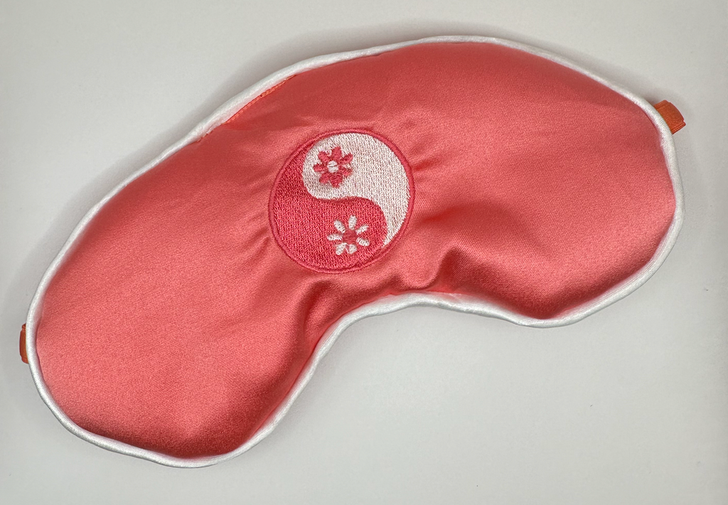 Floral Yin and Yang Satin Sleep Mask