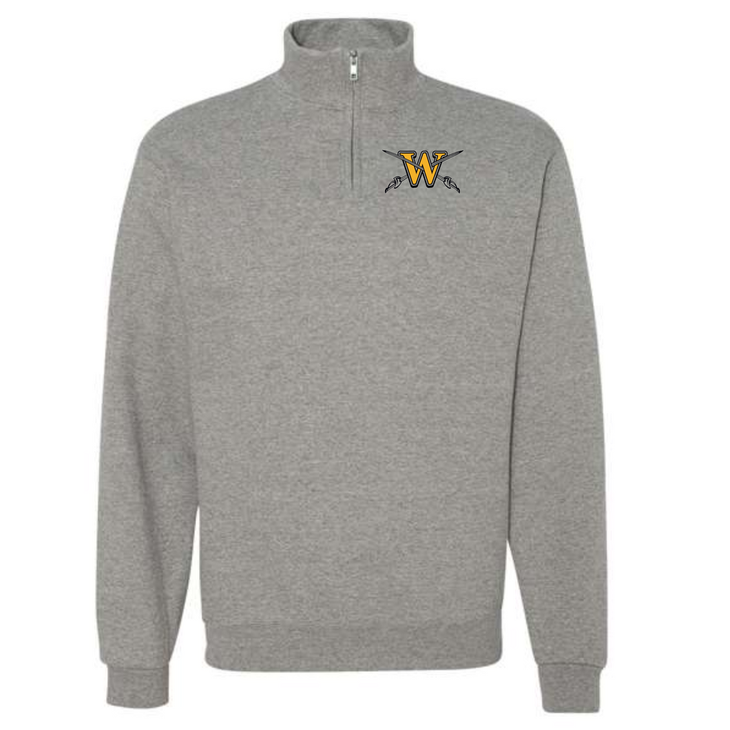 Winfield apparel-  W logo printed 1/4 zip sweatshirt