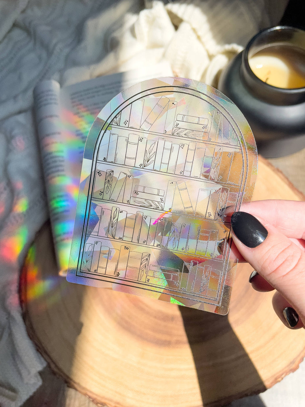 Magical Bookshelf Sun Catcher Window Sticker