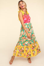 Load image into Gallery viewer, Haptics Floral Color Block Maxi Dress with Pockets
