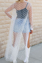 Load image into Gallery viewer, Polka Dot Long Sleeve Cover Up
