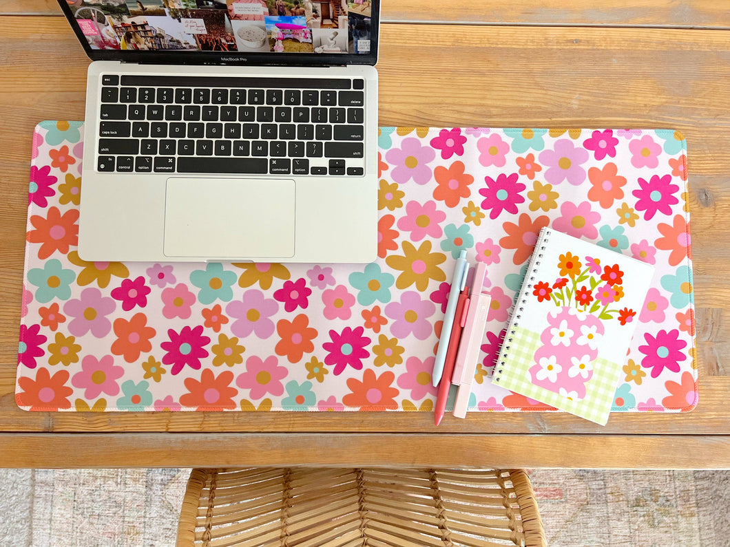 Desk Mat - Retro Floral