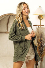 Load image into Gallery viewer, BiBi Checkered Long Sleeve Open Front Cardigan
