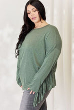 Load image into Gallery viewer, Celeste Full Size Fringe Detail Long Sleeve Top
