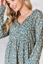 Load image into Gallery viewer, Heimish Full Size Floral Half Button Long Sleeve Blouse
