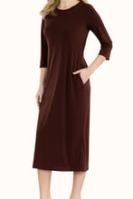 Load image into Gallery viewer, Celeste Full Size Round Neck Midi Dress
