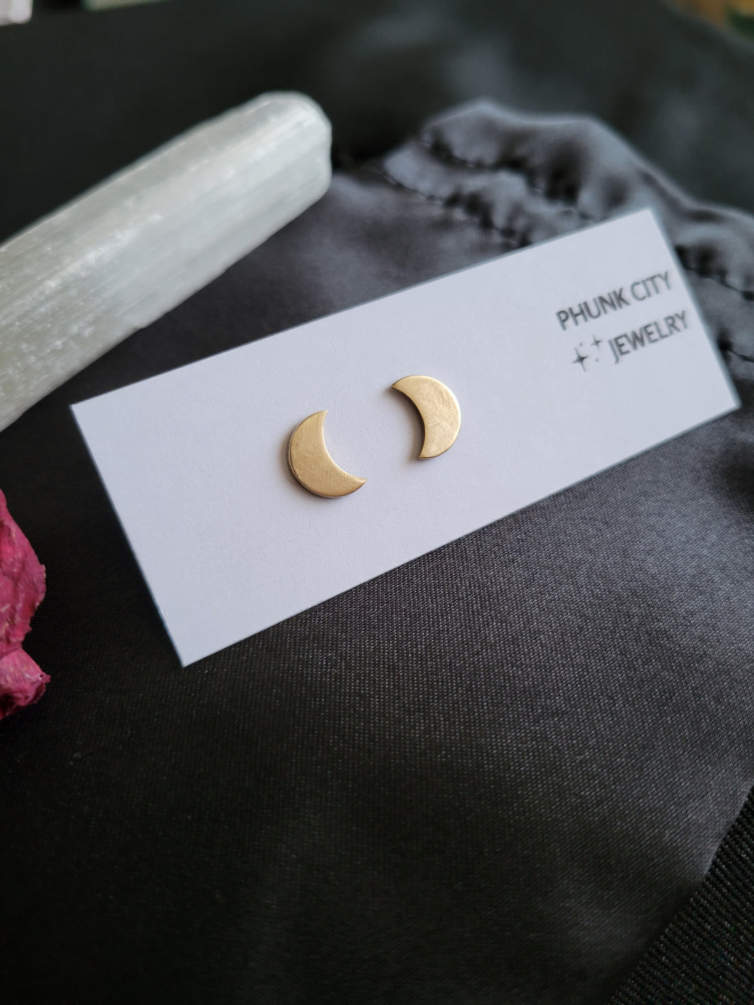 Bronze Luna Studs