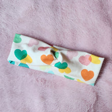 Load image into Gallery viewer, Multi Color Heart Stretch Headband - Youth
